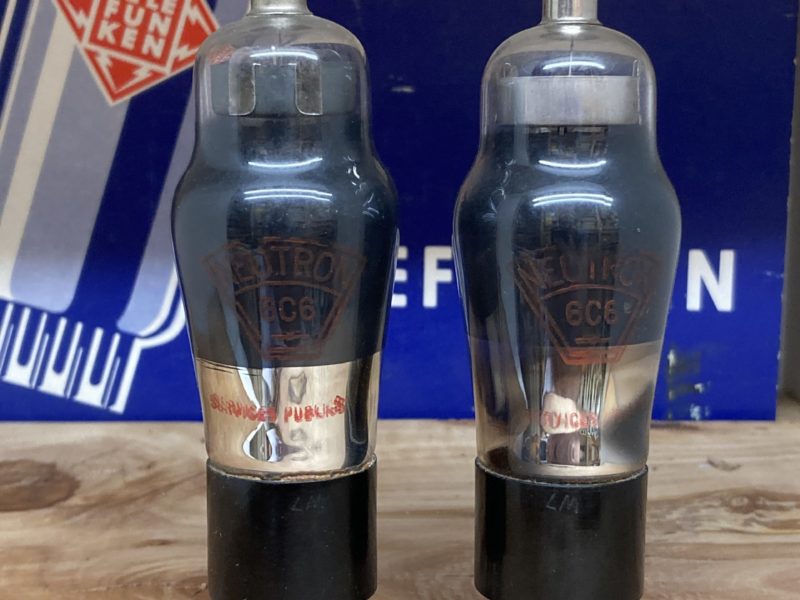 6C6 Neotron true NOS, French milspec tubes, perfect condition, one pair (2)
