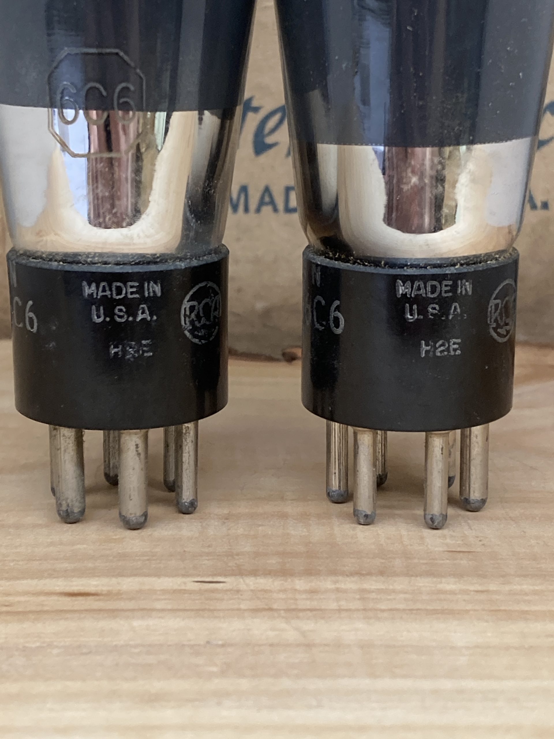 6C6 RCA true NOS/NIB, milspec tubes, perfect condition, 1944 date codes - Image 3