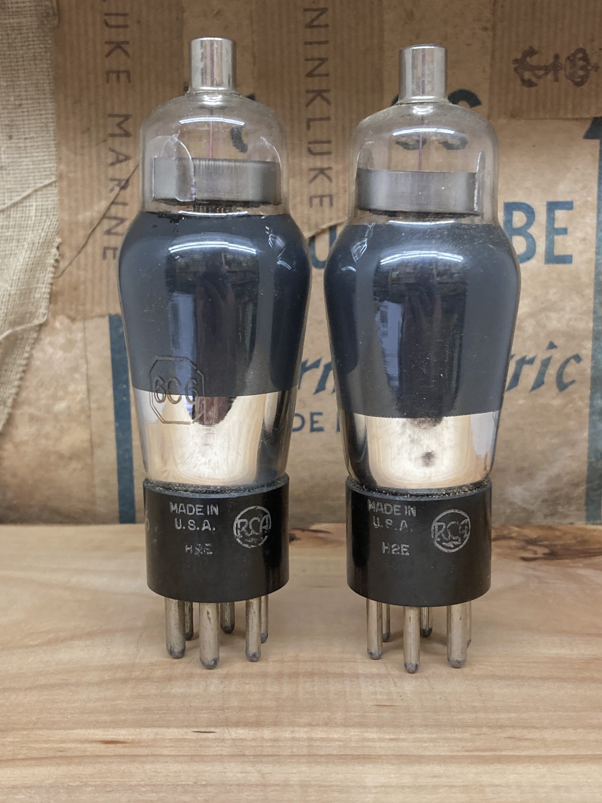 6C6 RCA true NOS/NIB, milspec tubes, perfect condition, 1944 date codes - Image 2