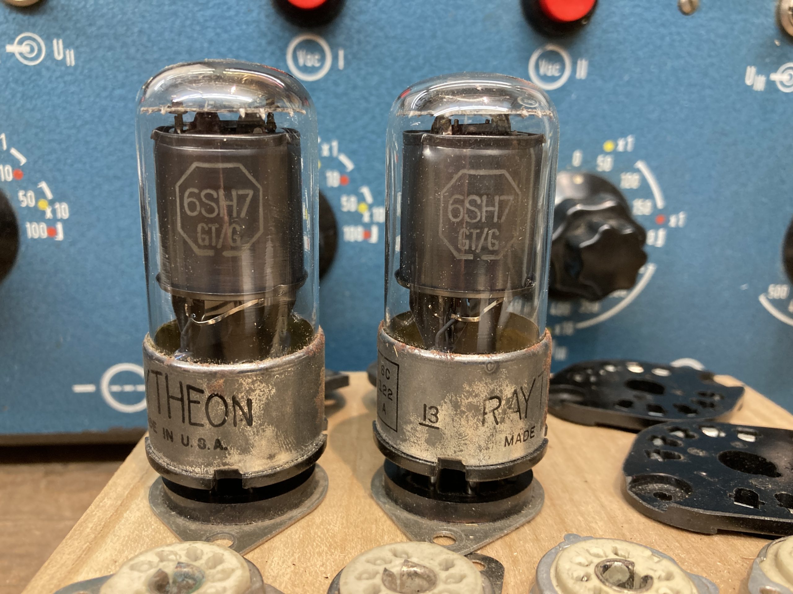 6SH7GT Philco, NOS/NIB, milspec, sealed boxes from 1940ies, sub WE717A, one pair - Image 2