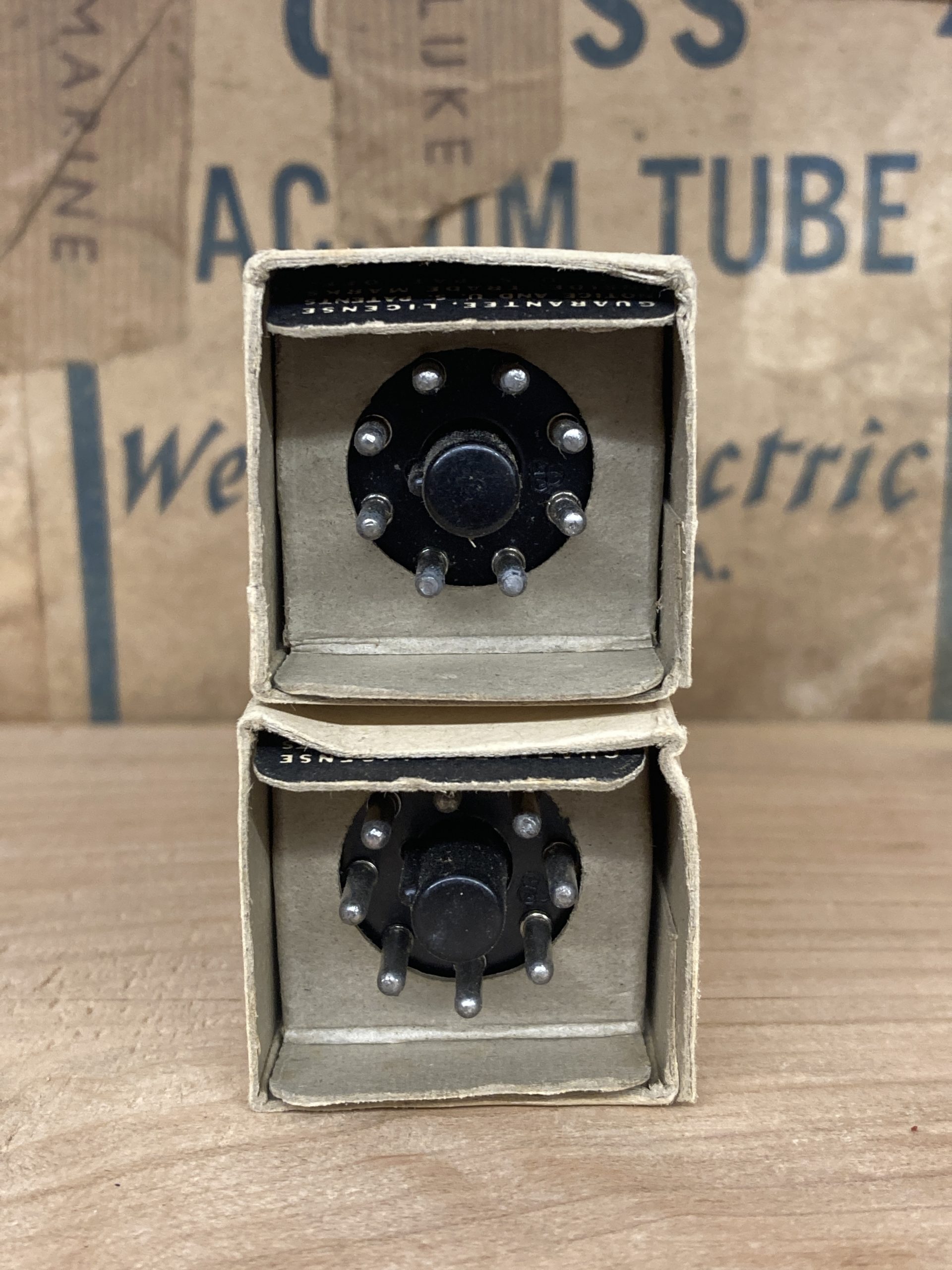 6SH7GT Philco, NOS/NIB, milspec, sealed boxes from 1940ies, sub WE717A, one pair - Image 6