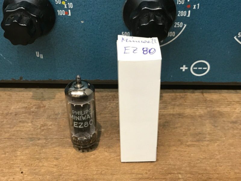 EZ80 6V4 Philips Miniwatt, NOS, perfect condition, made 1962