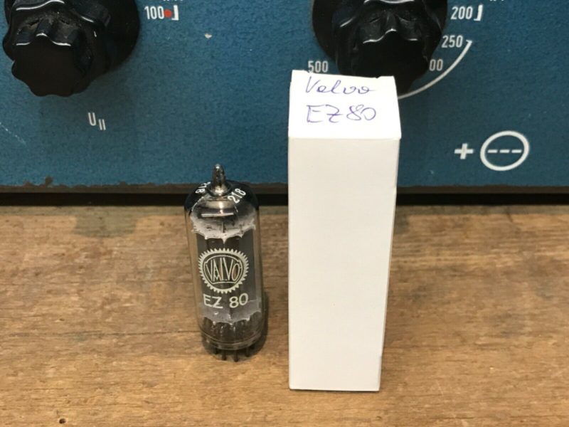 EZ80 6V4 Valvo, NOS, declined D-getter, made 1958 in Barcelona, x-rare!