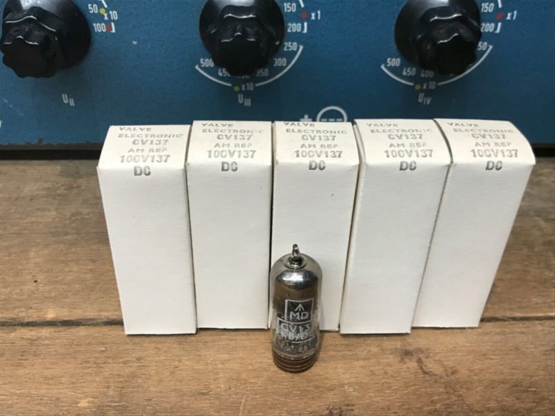 EAC91 CV137, Mullard, set of 5, true NOS/NIB, D-getter, milspec