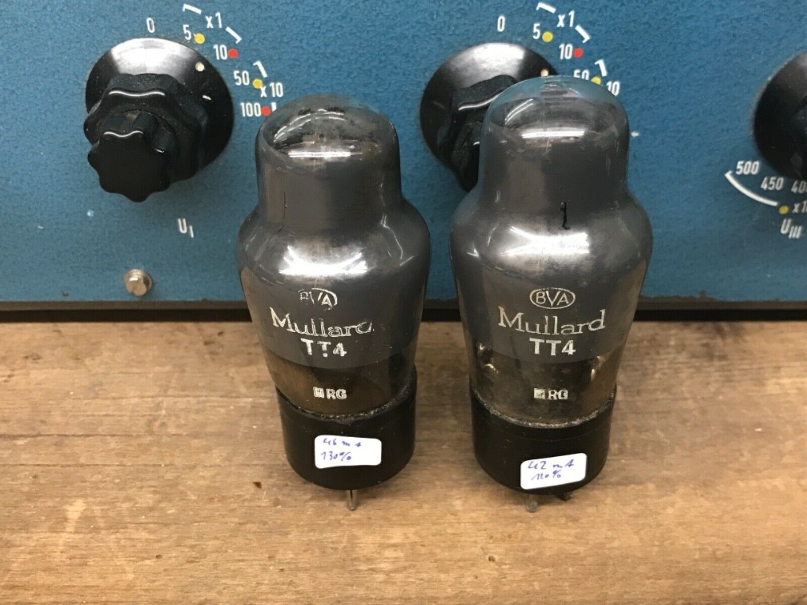 TT4 Mullard, one pair (2), test NOS+, super rare sub for REN804/1104 - Image 2