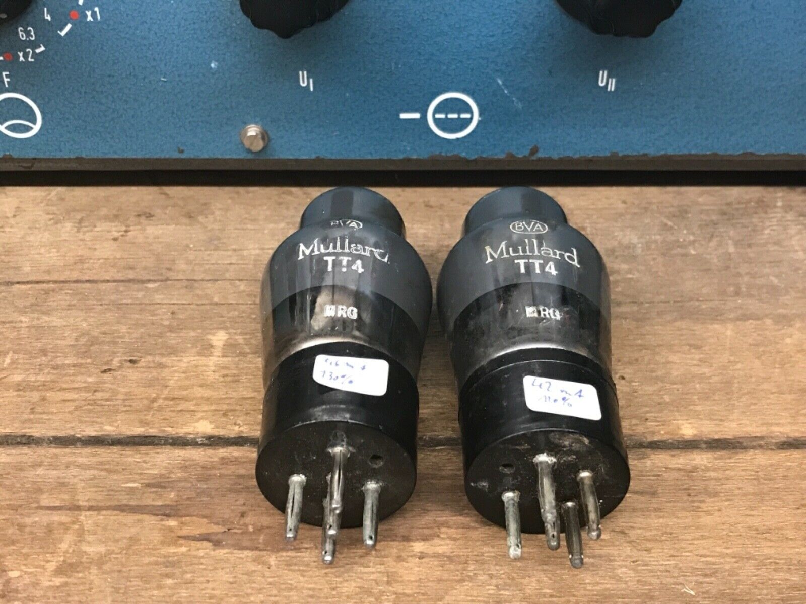 TT4 Mullard, one pair (2), test NOS+, super rare sub for REN804/1104 - Image 4