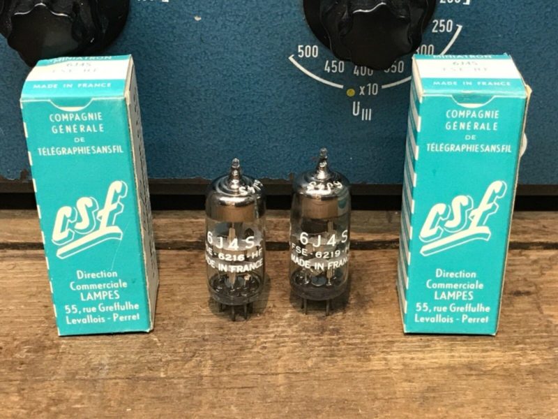 6J4S CSF, one pair, NOS/NIB, perfect milspec tubes