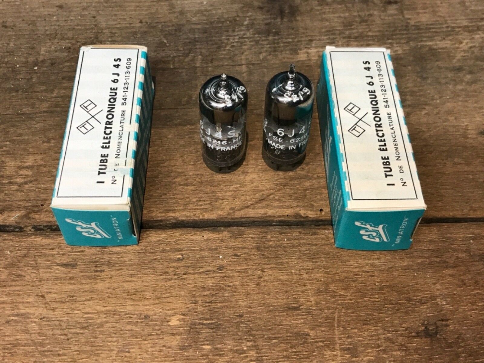 6J4S CSF, one pair, NOS/NIB, perfect milspec tubes - Image 3