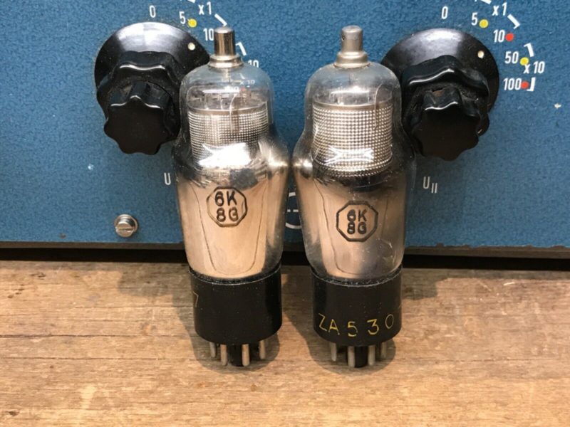 6K8G GEC, mesh, true NOS, british military code from WWII, one pair