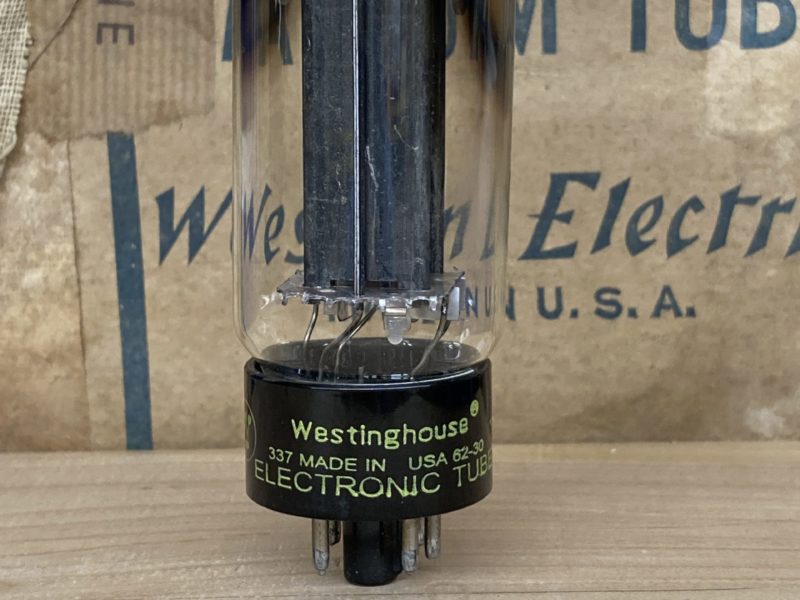 5U4GB Westinghouse, NOS, black plate, double side O-getters