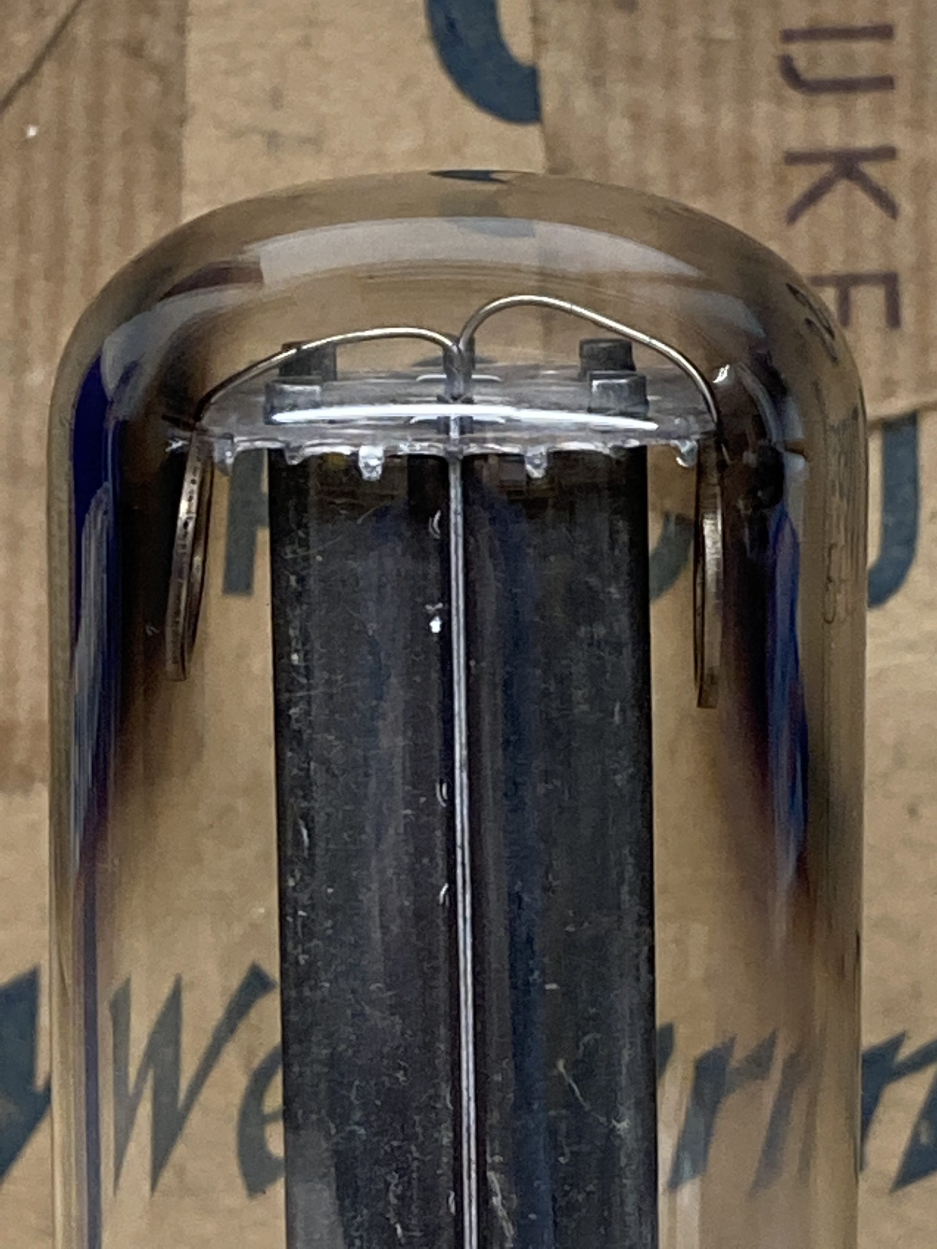 5U4GB Westinghouse, NOS, black plate, double side O-getters - Image 3