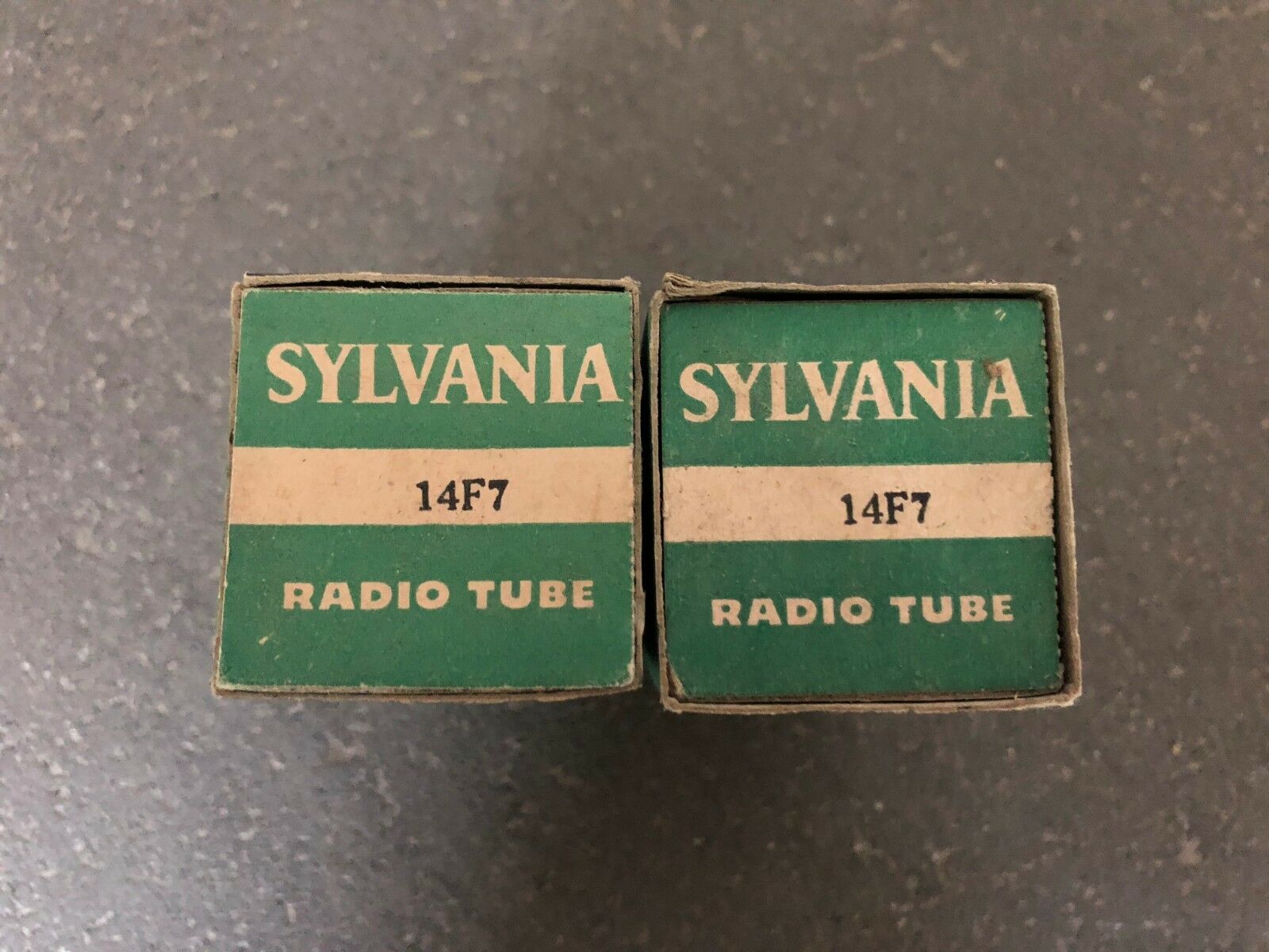 14F7 Sylvania, true NOS/NIB, milspec, akin 12SL7GT/7F7 one pair (2)