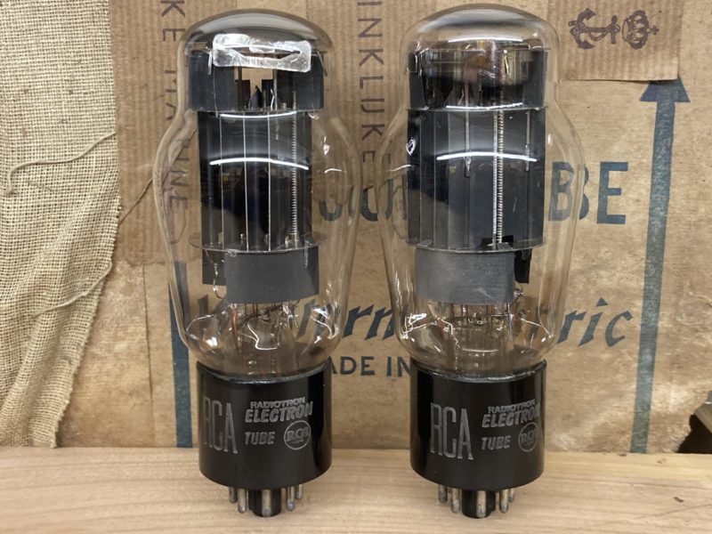 6AS7G RCA, vintage milspec production, NOS, one pair (2)