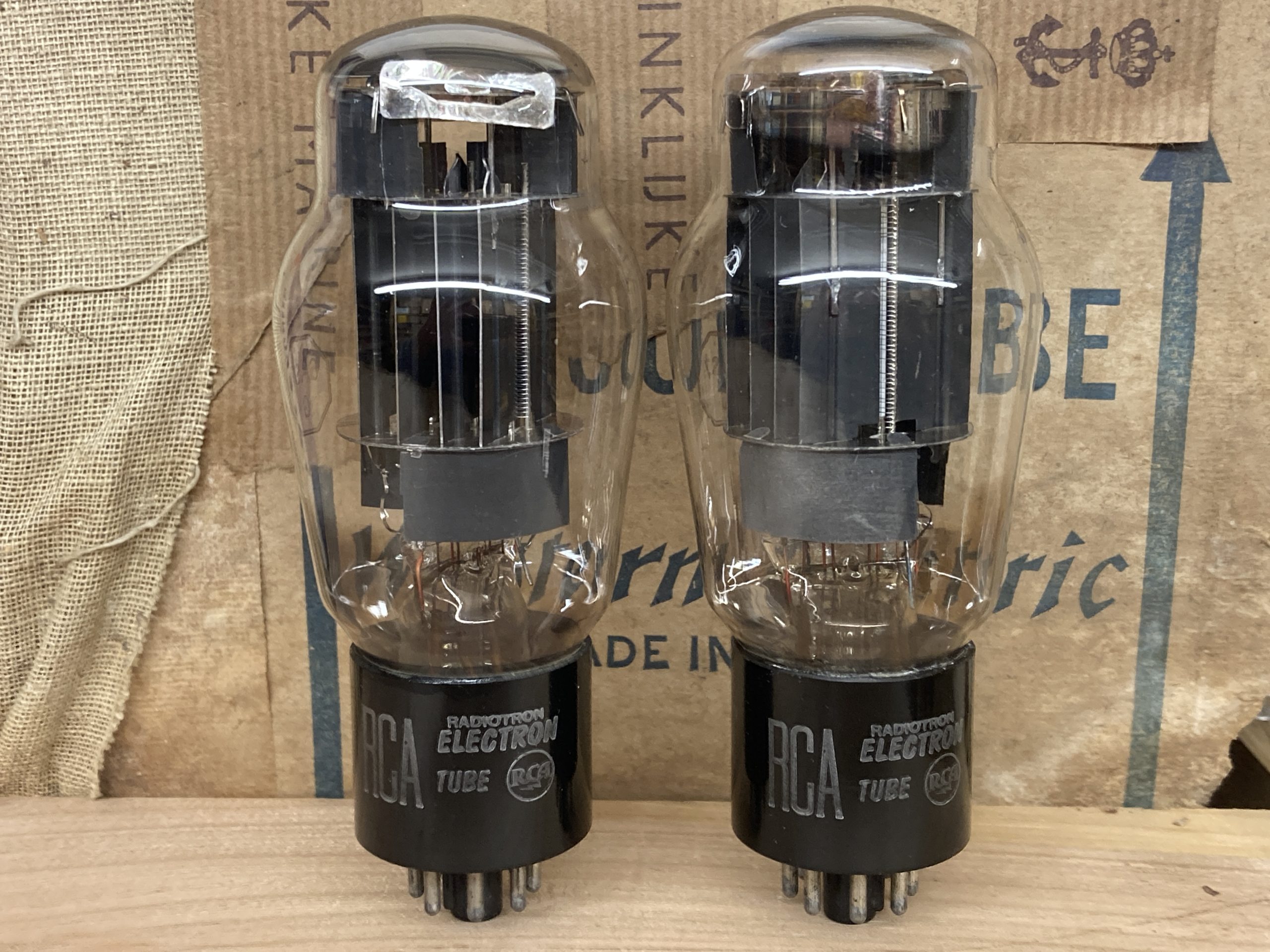6AS7G RCA, vintage milspec production, NOS, one pair (2)