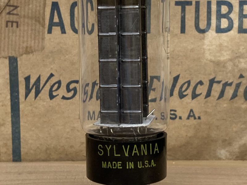 5U4GB Sylvania, NOS, long black plate, tall boy, D-getter