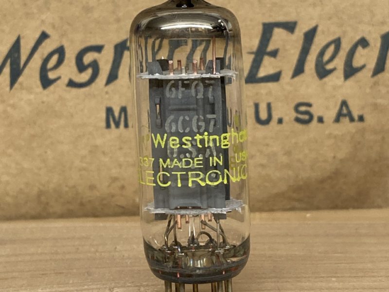 6CG7 6FQ7 Westinghouse/Raytheon long plate, copper rods 1960ies