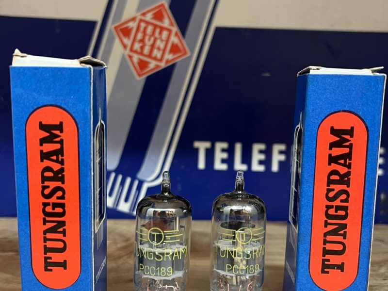 PCC189 7ES8 Tungsram true NOS/NIB, sub for E88CC/6922/CCa/6DJ8, one pair (2)