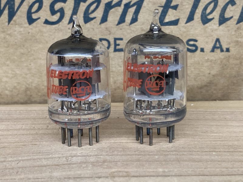 5670 RCA, 396A, 2C51 true NOS/NIB, triple mica, black plate, D-getter, x-rare! One pair (2)