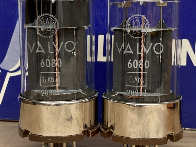 6080 Mullard branded Valvo, NOS/NIB, tested and guaranteed, one pair (2)