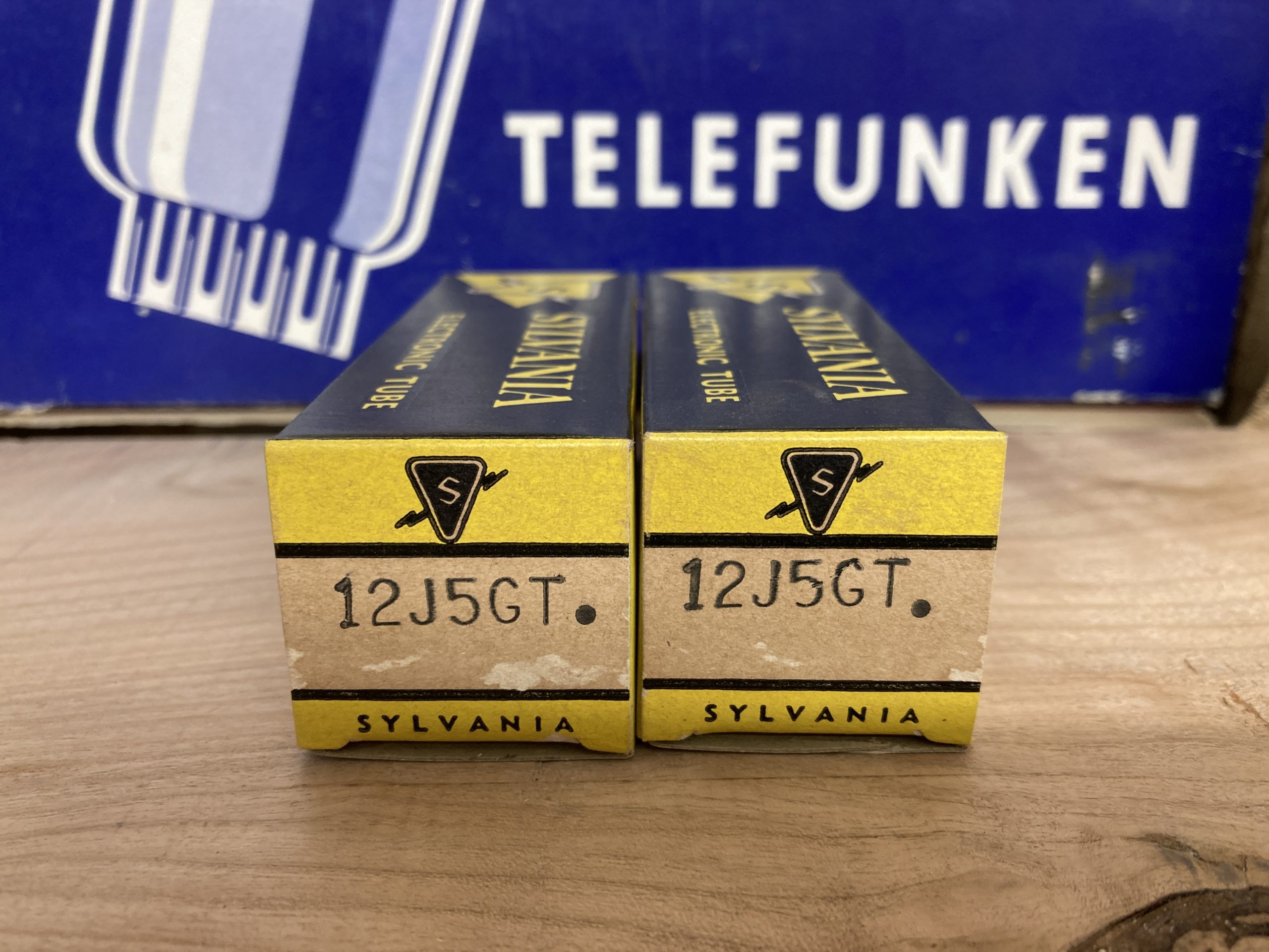 12J5GT Sylvania, bottom square getter, NOS/NIB, one pair (2) - Image 3