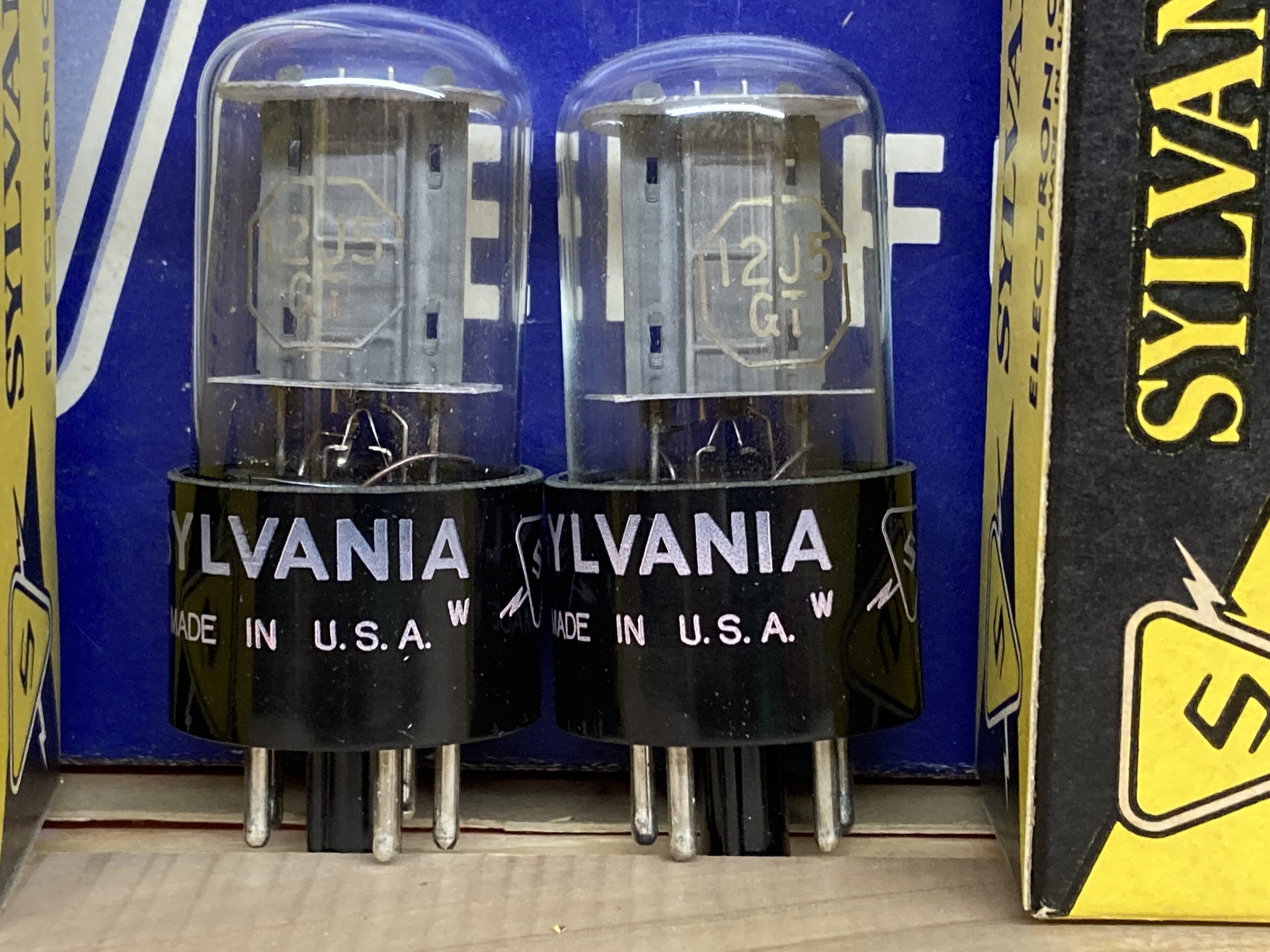12J5GT Sylvania, bottom square getter, NOS/NIB, one pair (2) - Image 7