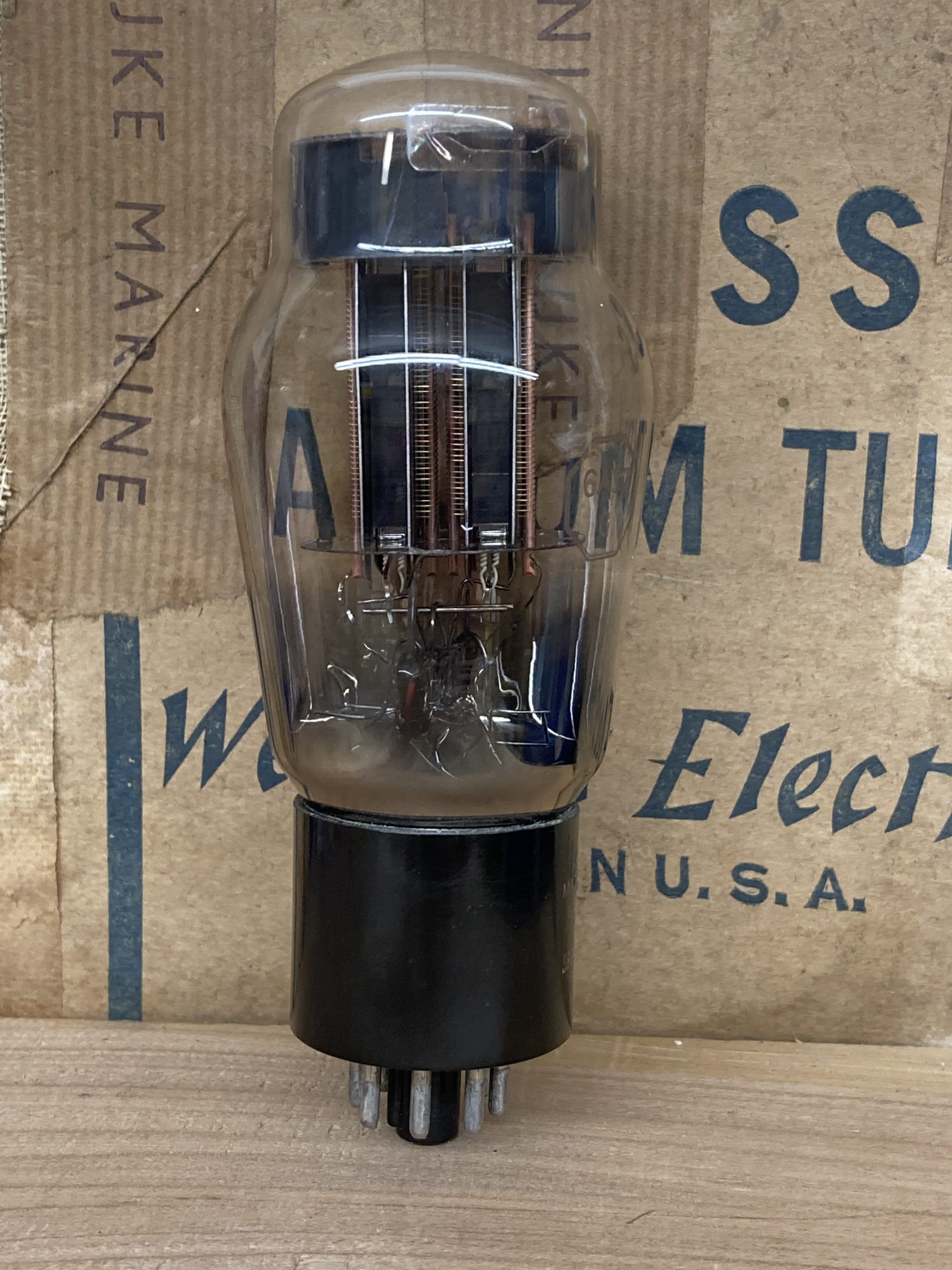 6AS7G Chatham/RCA, double D-getter, black plate, copper rods, x-rare! - Image 3