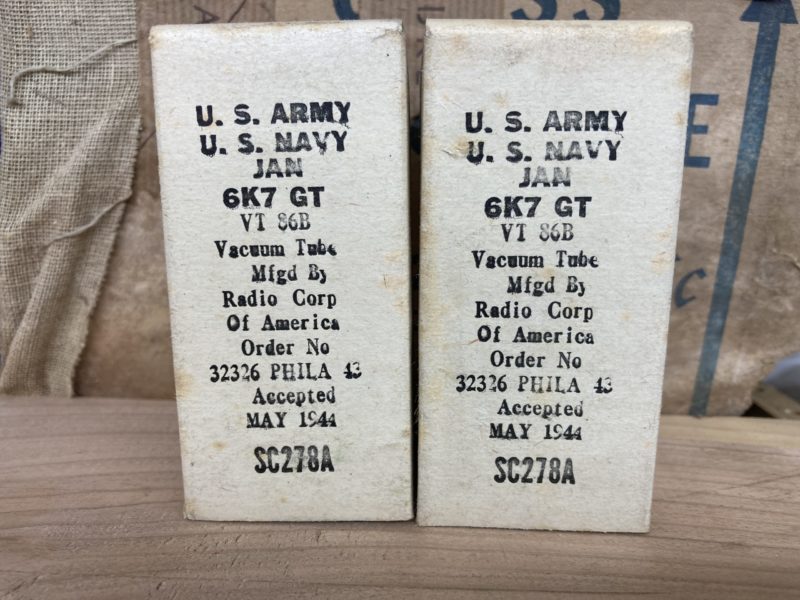 6K7GT RCA, NOS/NIB, 1940ies, one pair