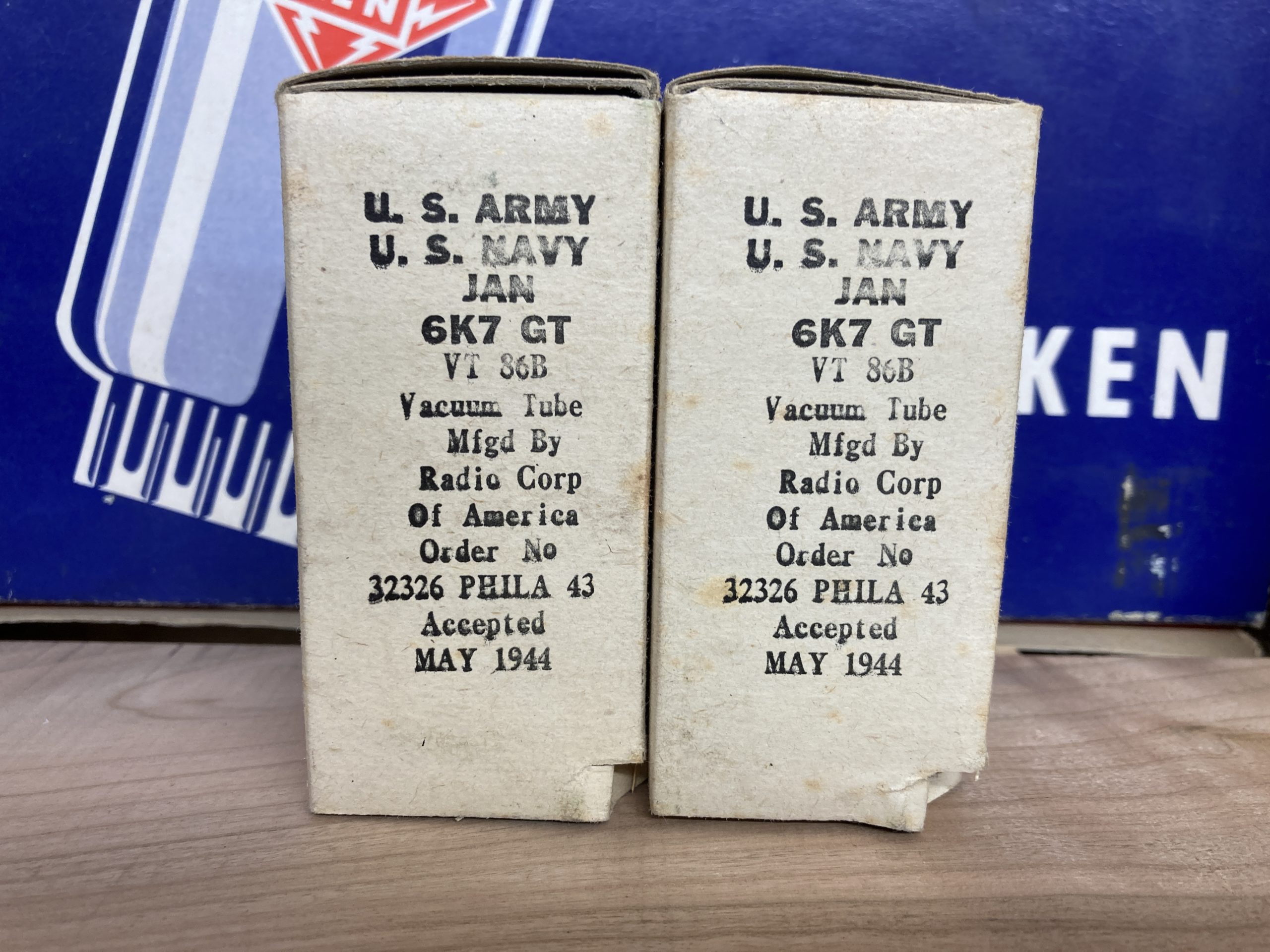 6K7GT RCA, NOS/NIB, 1940ies, one pair - Image 4