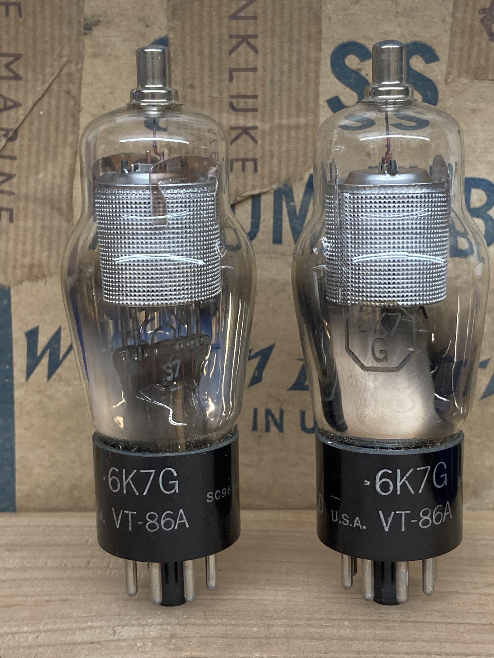 6K7G Ken-Rad, NOS, from 1940ies, test perfect, one pair - Image 2