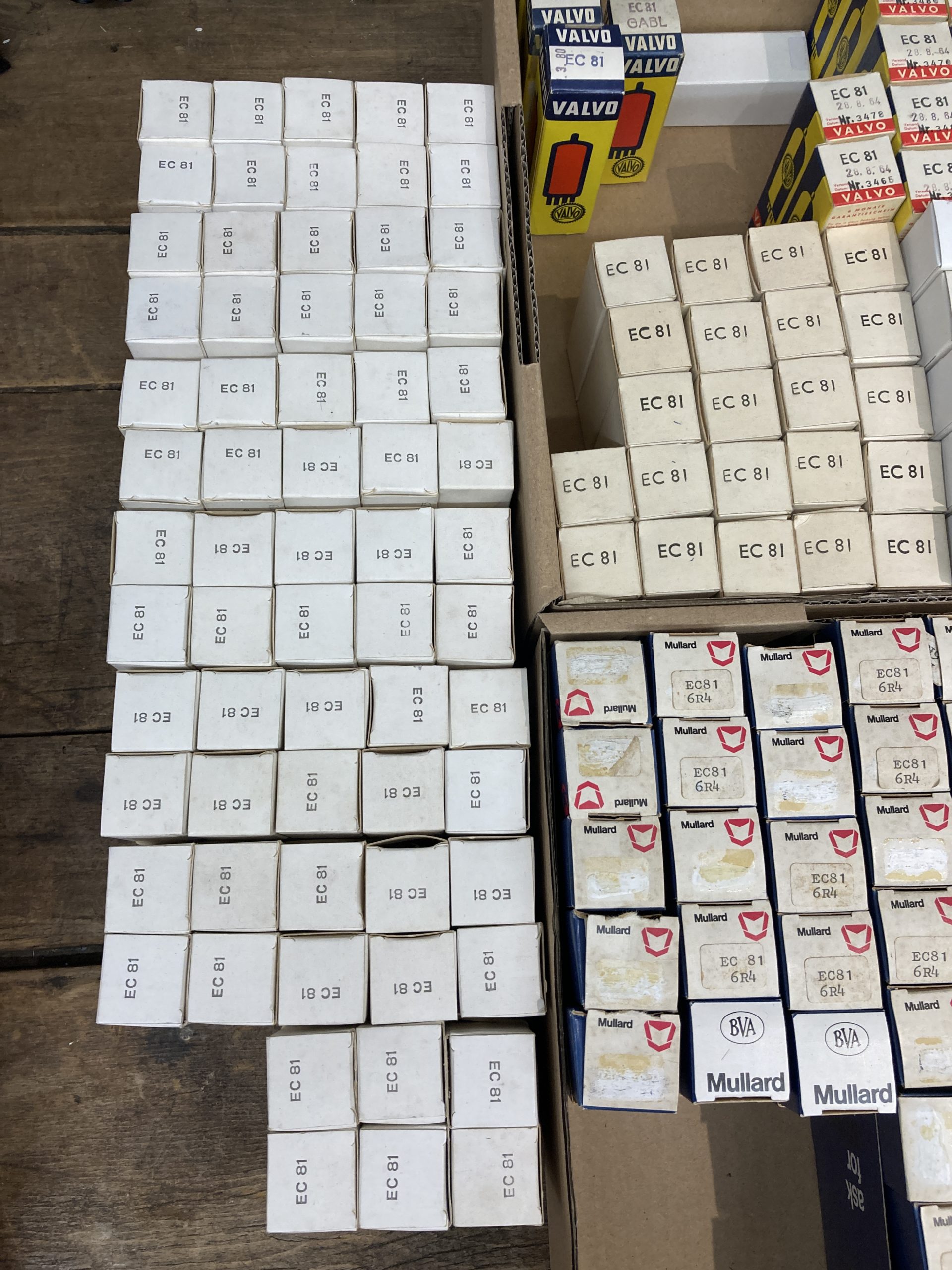 EC81 6R4 Valvo/Mullard/SEL, NOS/NIB, 220 pieces, sold as is