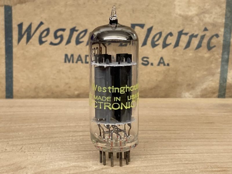 6CG7 6FQ7 Westinghouse/Raytheon long plate, big black center shield 1960ies