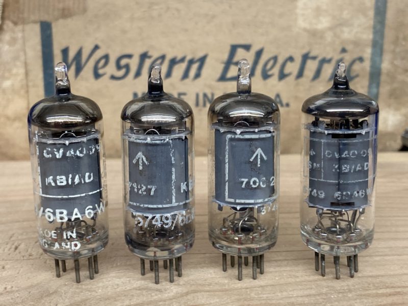 6BA6 EF93 Brimar UK, matched quad (4) ,NOS, milspec, for Manley T-bar or NuMu