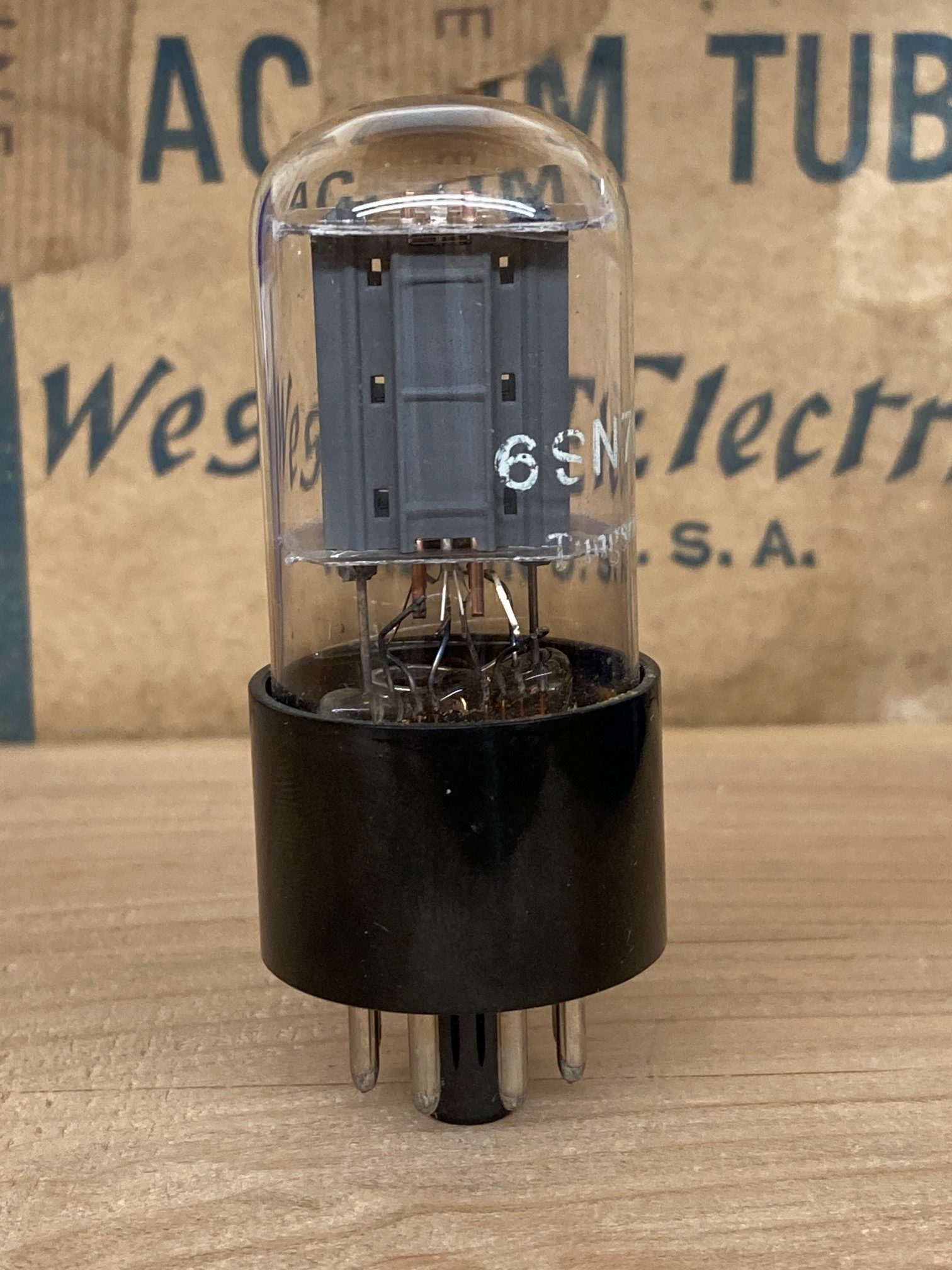 6SN7GT ECC33 B65 british Tungsram/GEC/Osram, fat black base - Image 2