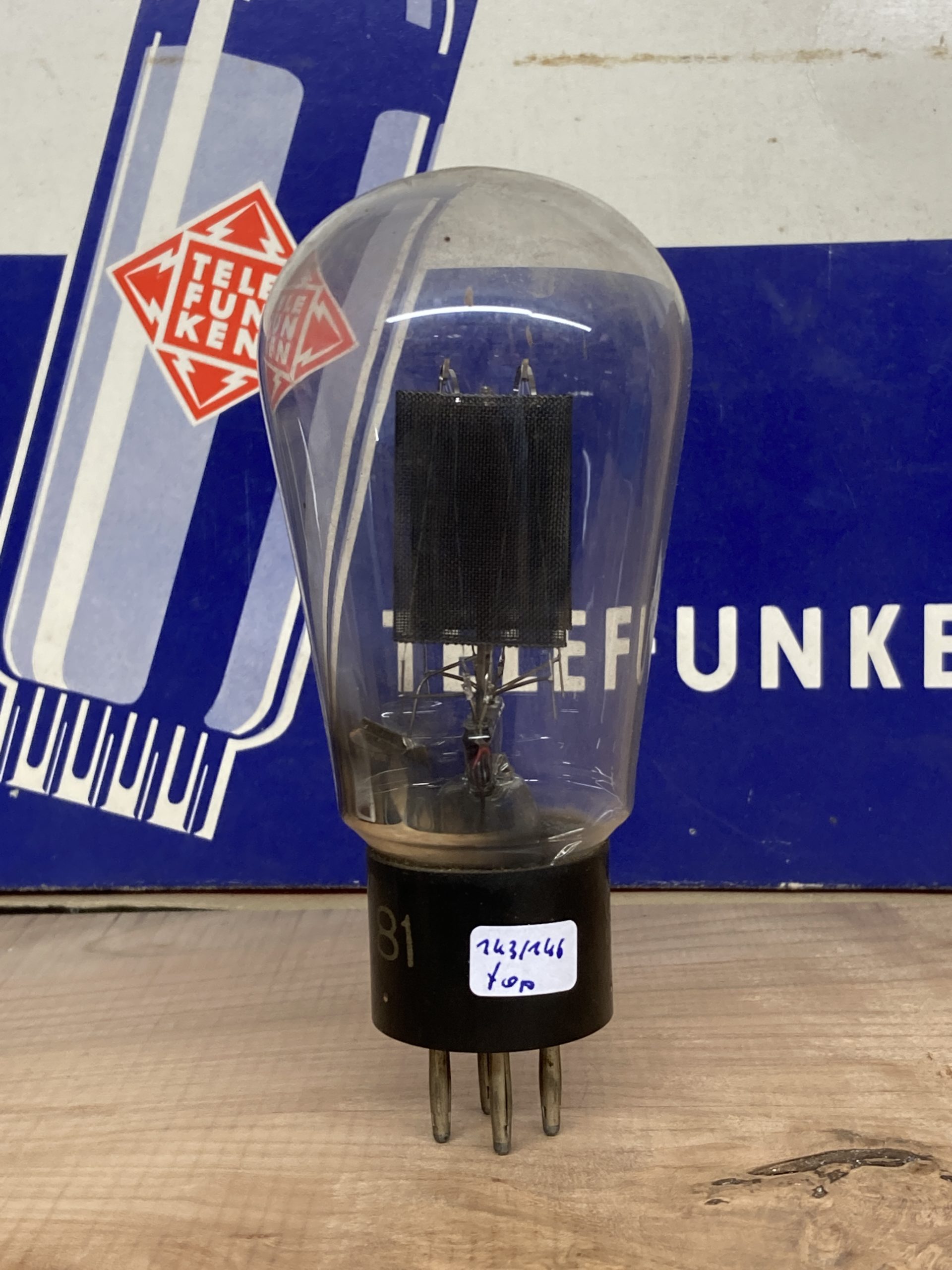 RGN2004 Telefunken, big globe, black mesh from 1937, tests NOS+, x-rare - Image 3