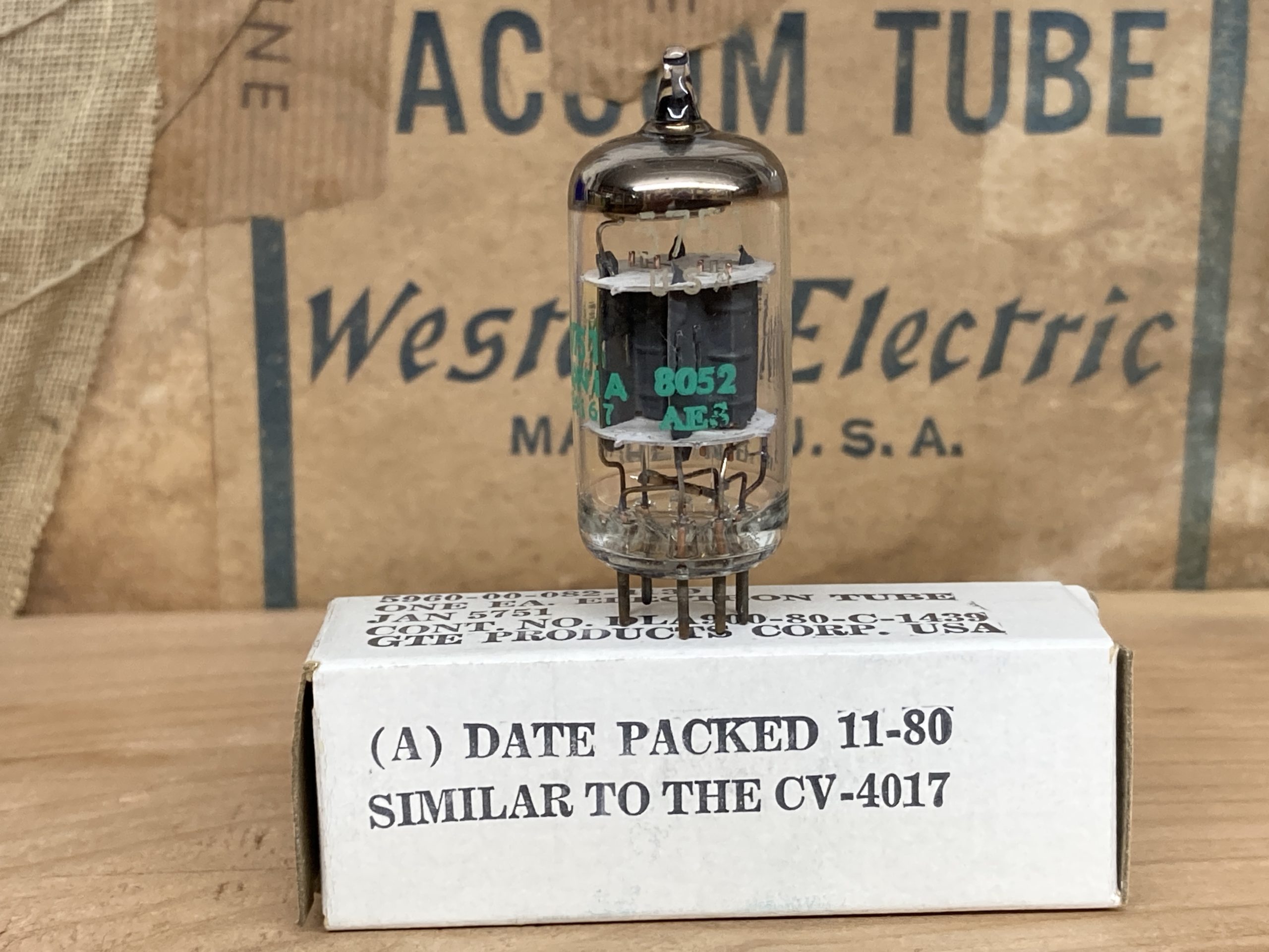 5751 / CV4017 JAN Sylvania, copper rods, true NOS - Image 3
