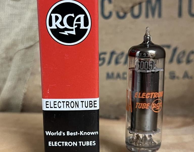 6AQ5/6005/EL90 RCA, NOS, black plate, round getter