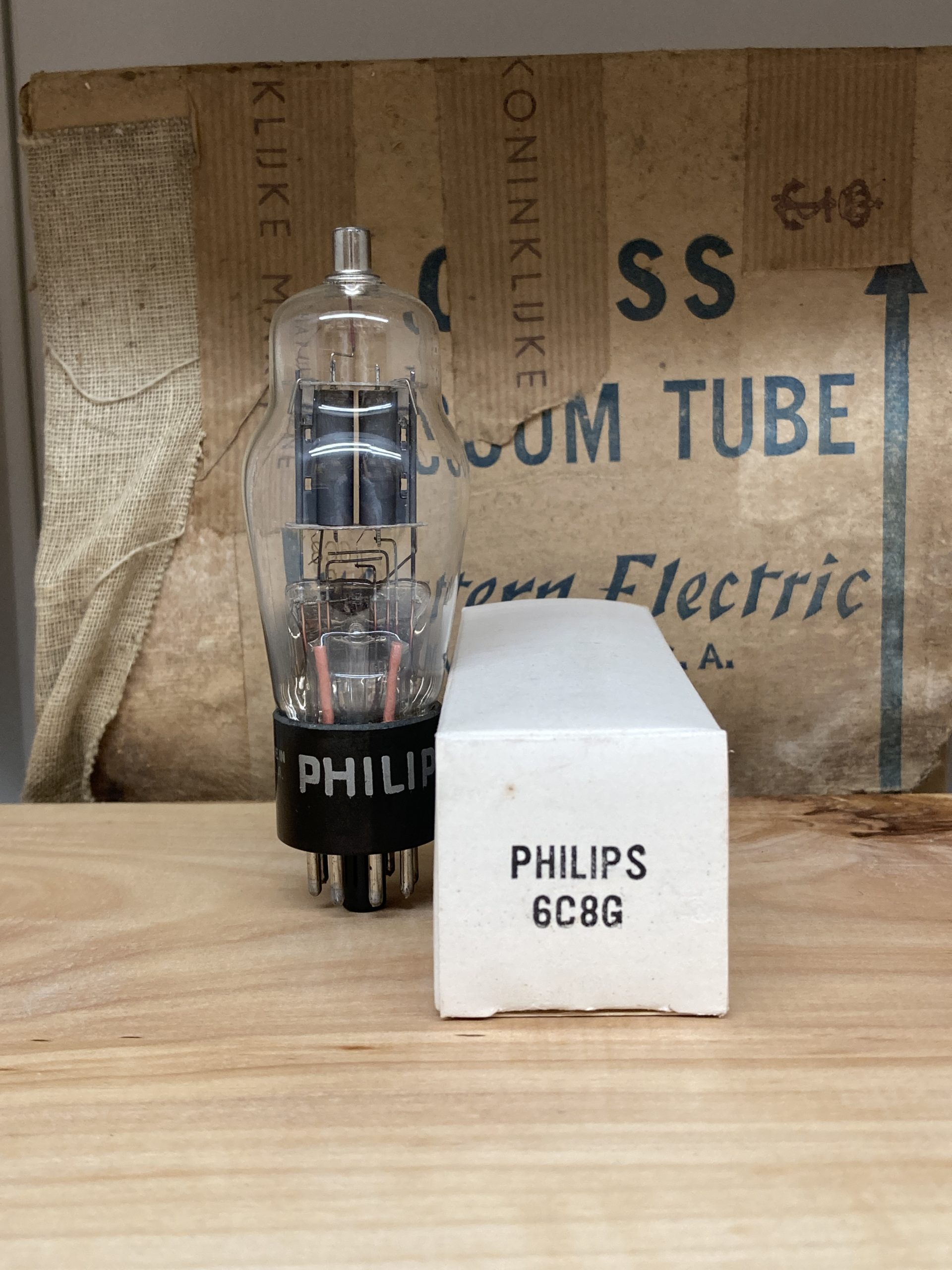 6C8G VT163 JAN Philips/RCA true NOS/NIB, milspec, round plates - Image 3