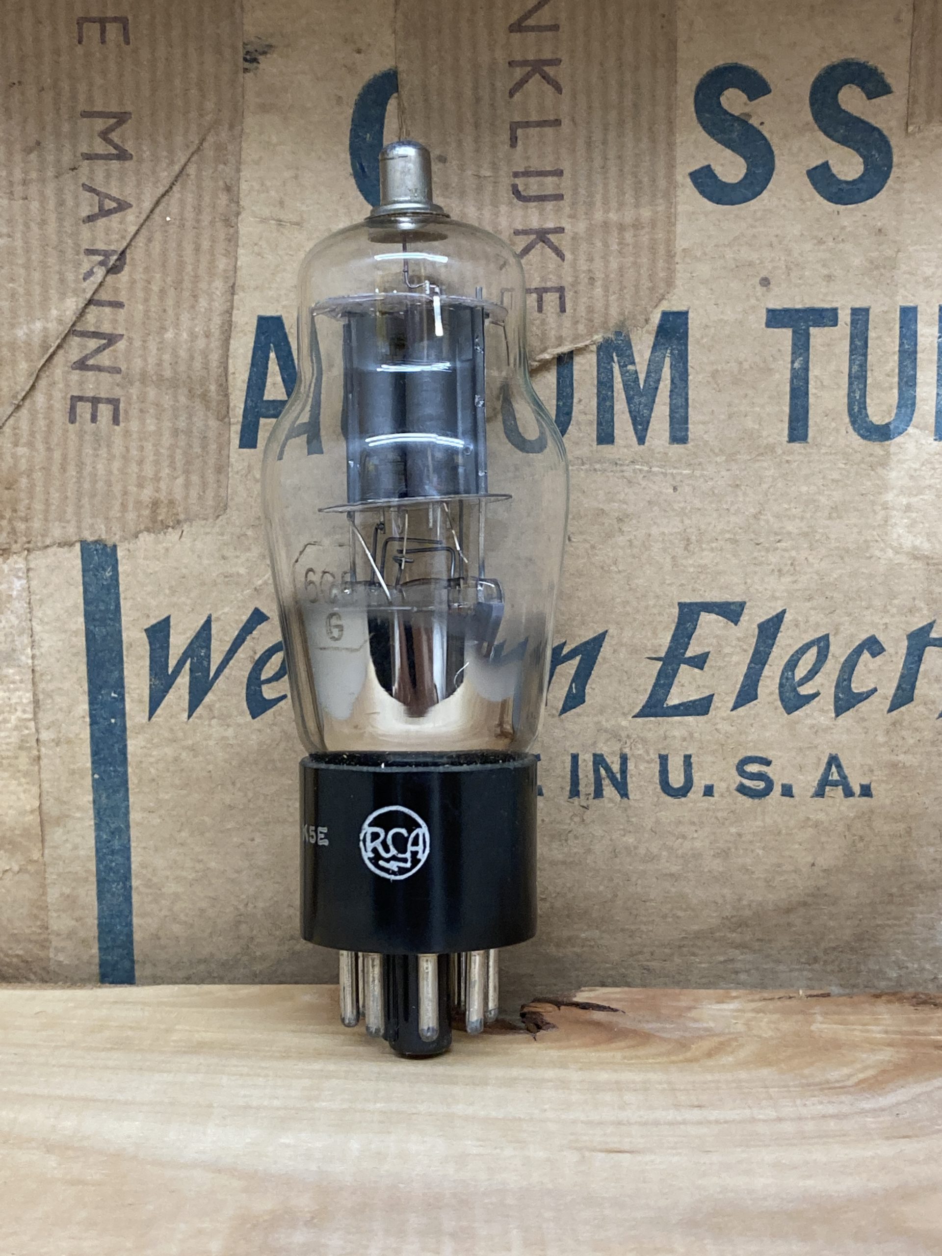6C8G VT163 JAN Philips/RCA true NOS/NIB, milspec, round plates - Image 2