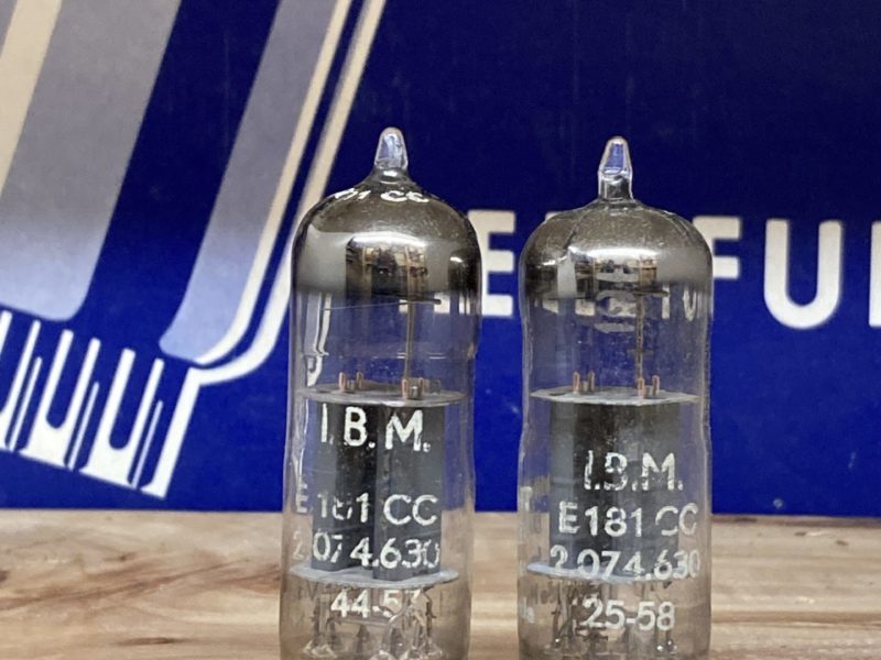 E181CC Dario Miniwatt/IBM, pinched waist, D-foil getter, NOS, one pair