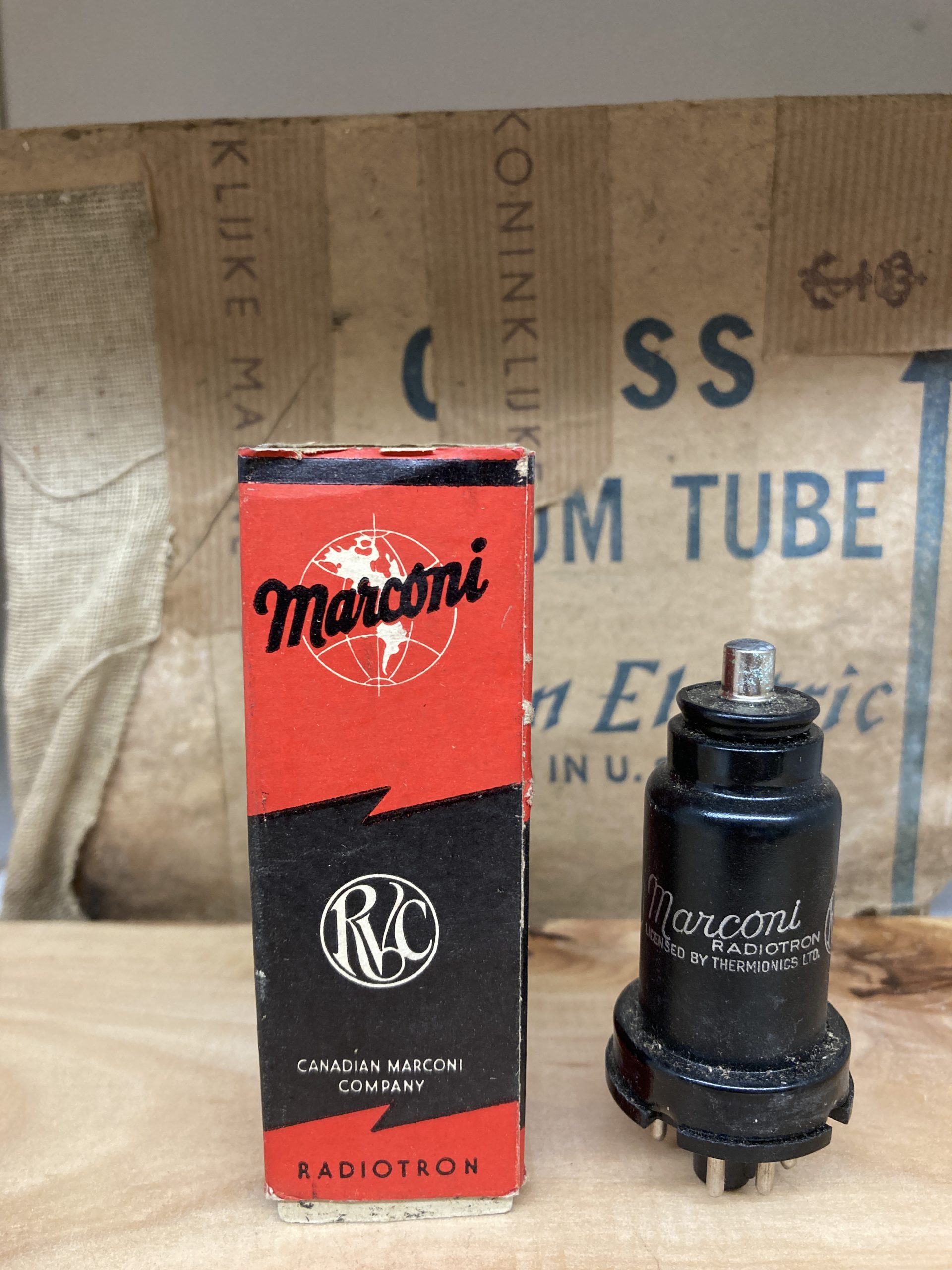6L7 VT87 Marconi/RCA true NOS/NIB, milspec, sealed box from 1940ies