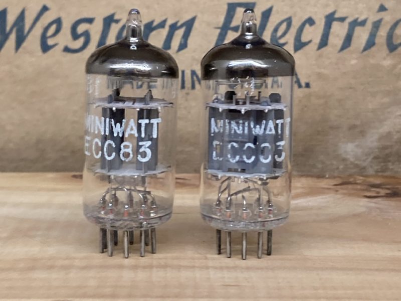 ECC83 Philips Miniwatt, one pair test 100%+ and balanced