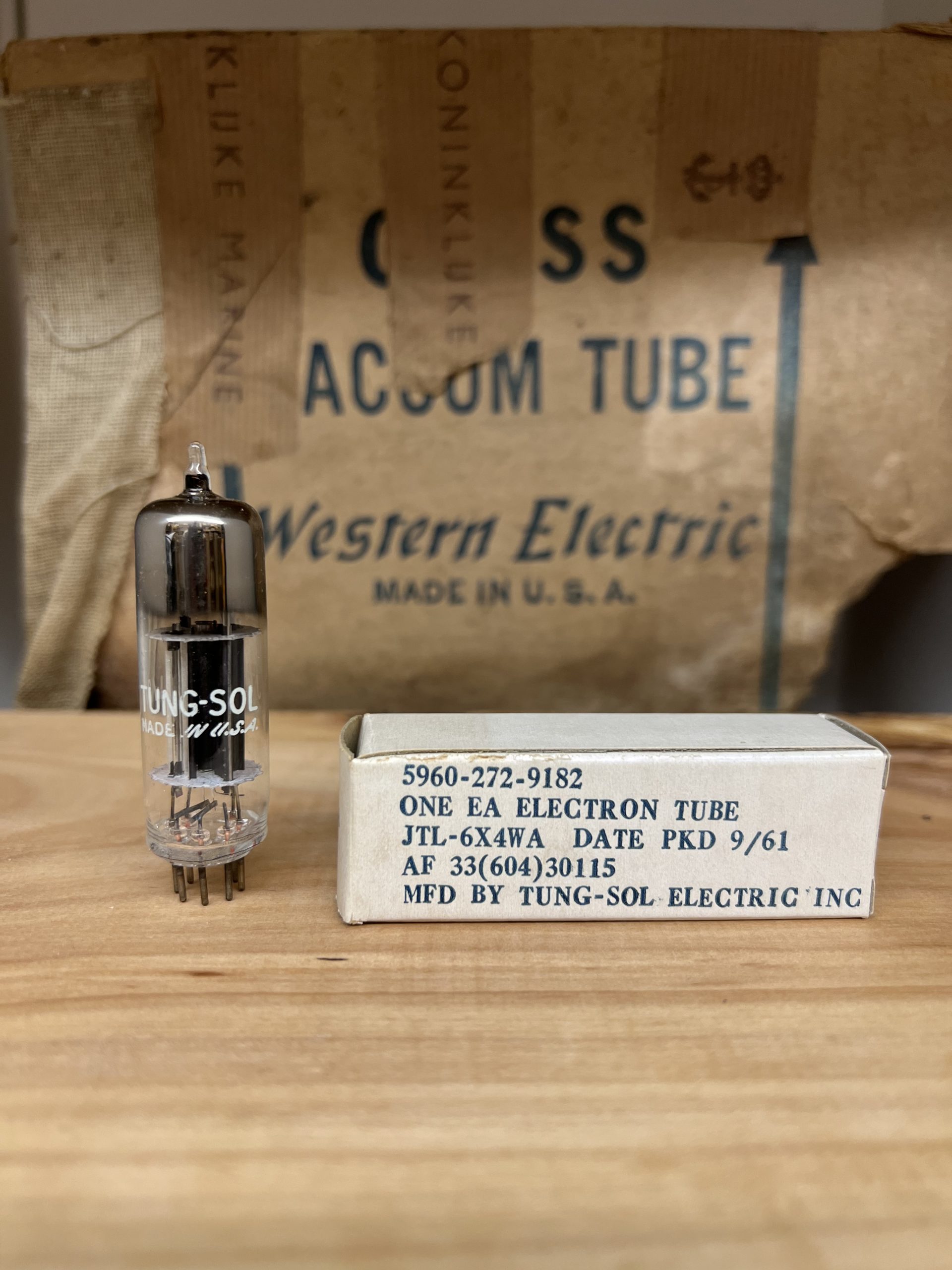 EZ90 6X4WA CV493 U78 Tung-Sol JTL true NOS/NIB, milspec - Image 3