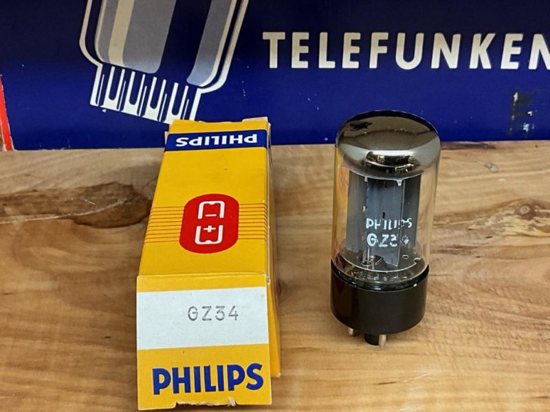 GZ34 5AR4 Mullard Blackburn, various brandings, NOS/NIB