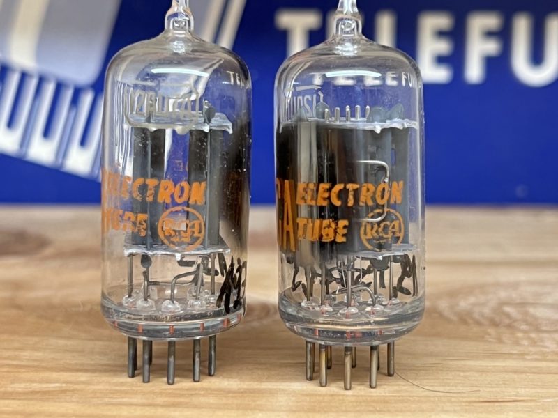 12AU7A RCA clear top, matched pair