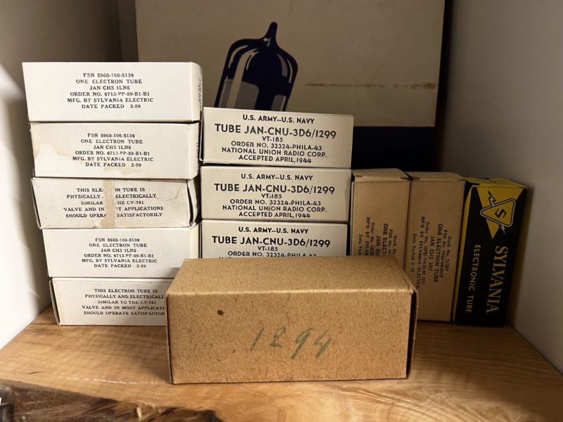 1LN5 etc. set of NOS signal corps tubes for SCR 610