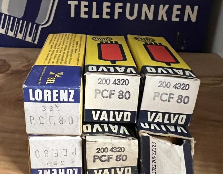 PCF80 Mullard and Philips made, small lot of NOS tubes