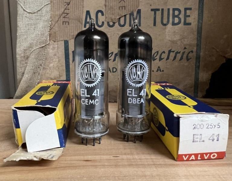 EL41 Valvo, small lot of super vintage NOS tubes