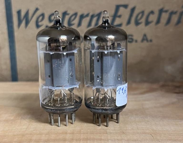 ECC82 12AU7 Telefunken, slightly used, test like new, diamond <> on bottom, one pair (2)