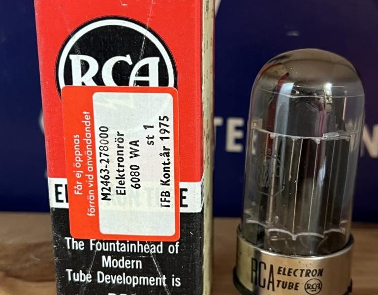 6080WA RCA vintage milspec production, true NOS, 6AS7G sub
