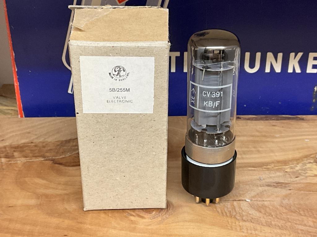 5B/255M CV391 STC, KB/F milspec, NOS/NIB, sub for 6L6/EL34, incl. adapter - Image 2